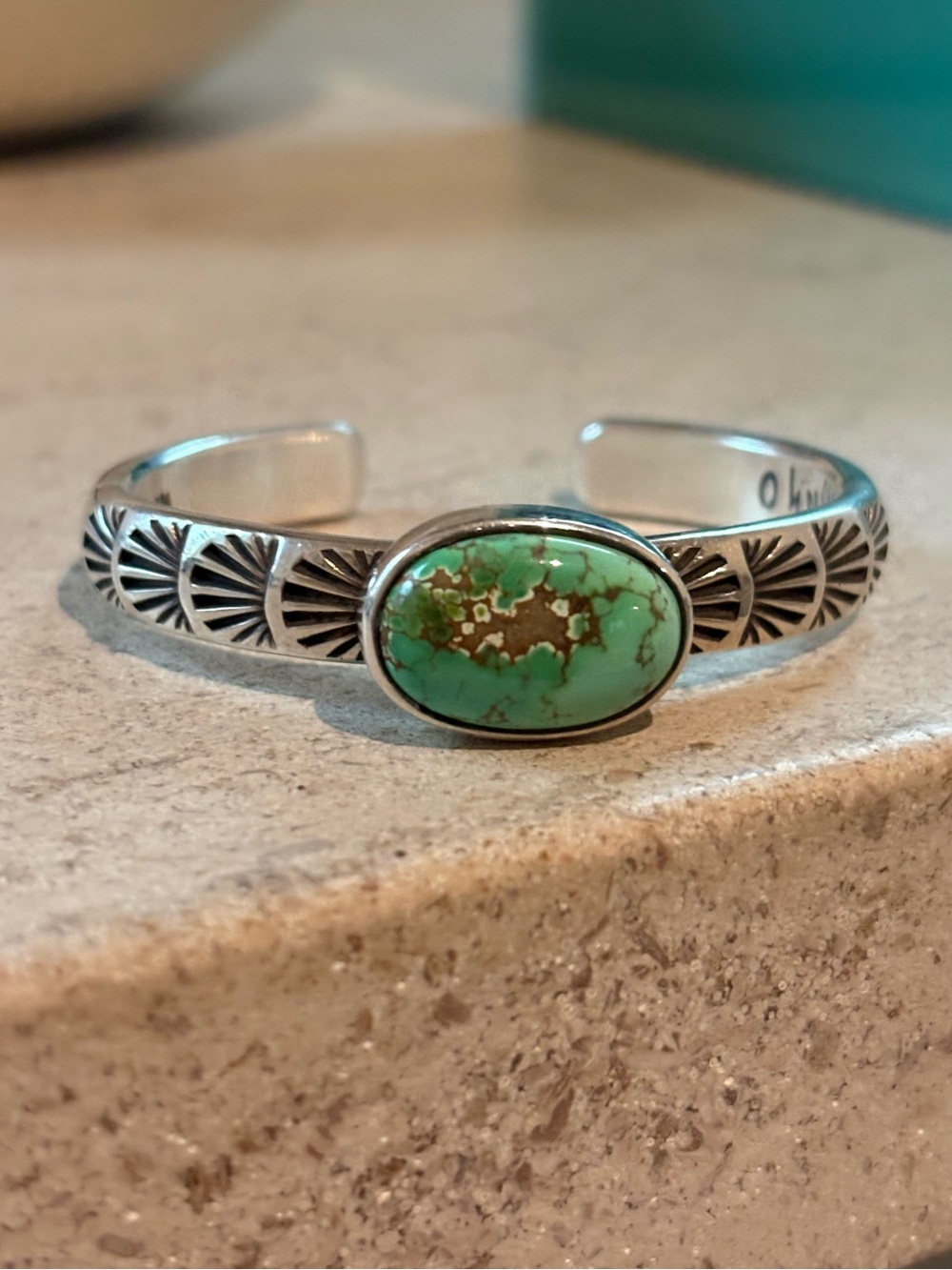 Numi Olive RARE Carico Lake Turquoise Heavyweight Cuff